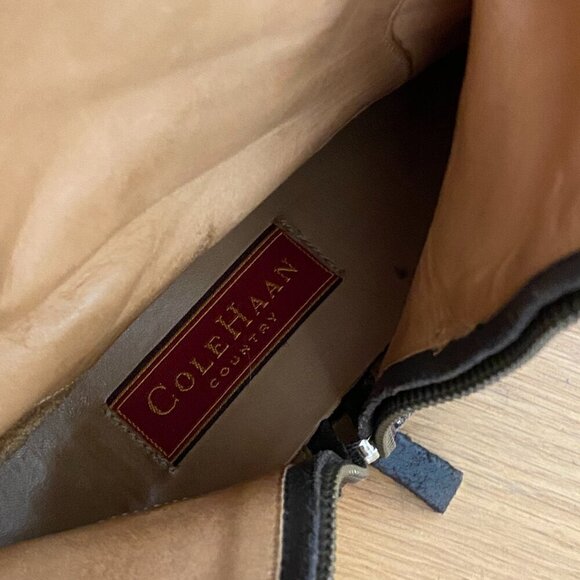 Cole Haan Country Mid-Calf Leather Boots 11B Taupe Brown Gray Color - Picture 8 of 9